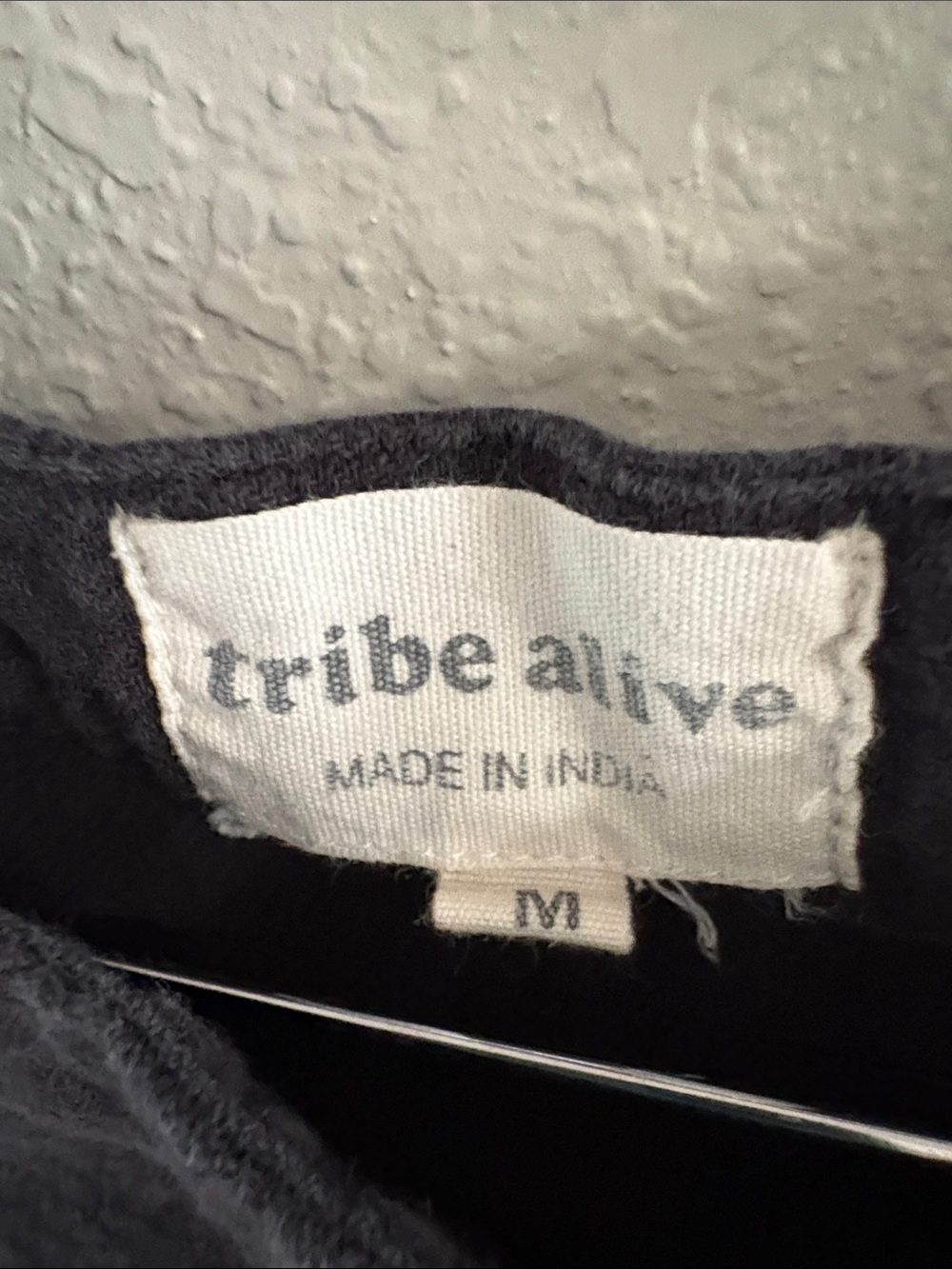 tribe alive Black Cotton Boxy Top - Picture 3 of 3